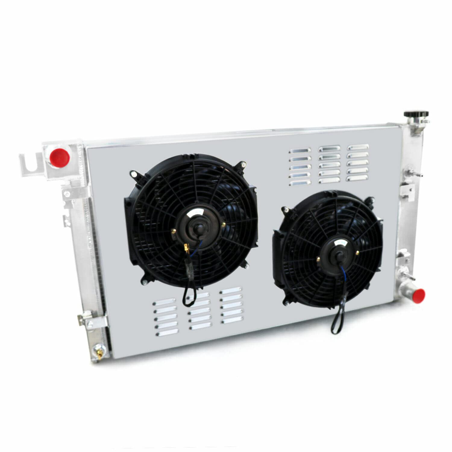 High Performance Electric Radiator Fan Kit for 1994-2002 Dodge Ram 1500/2500/3500 with 3.9L V6 & 5.2L/5.9L V8 Engines - 3-Row Aluminum Radiator with Fan Shroud & Relay Kit - Perfect for Engine Cooling & Off-Road Adventures