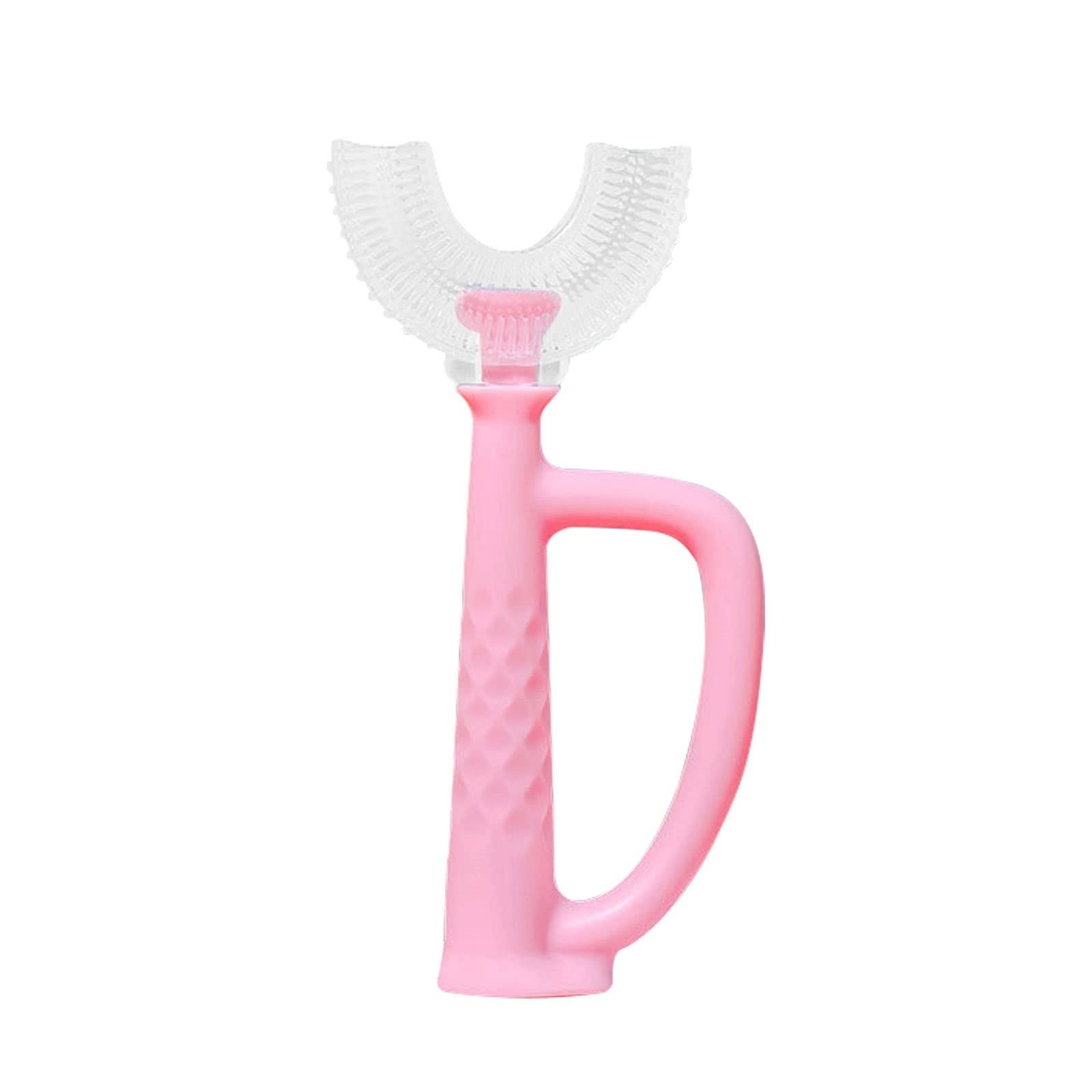 U-Shaped Kids Toothbrush with Silicone Bristles - 360° Oral Cleaning for Toddlers at Home & Travel