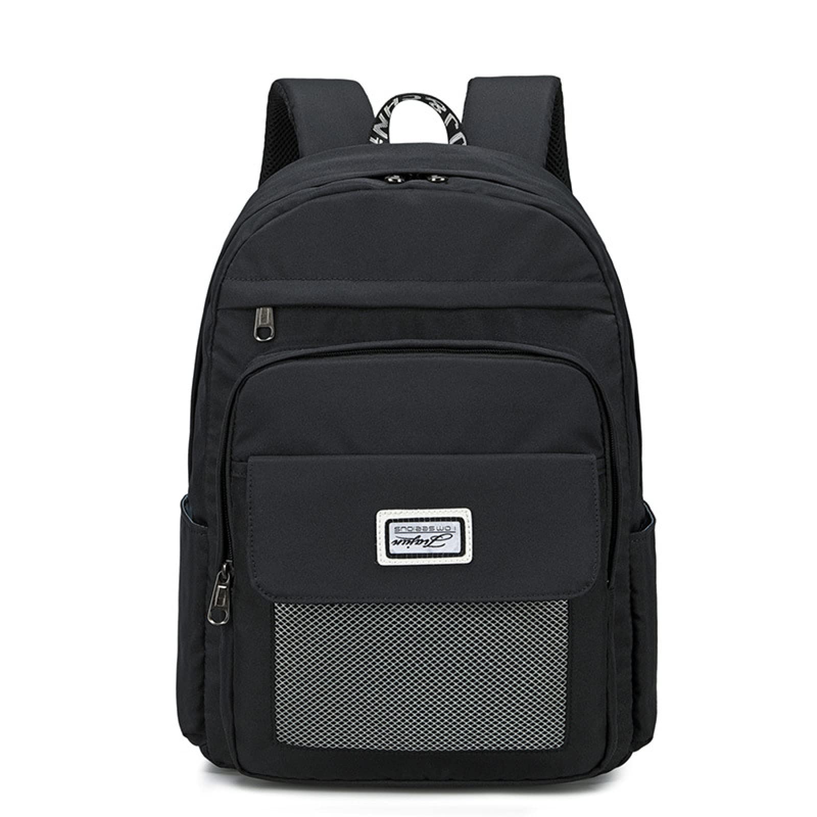 Women's Solid Color Backpack for High School Students - Durable School Bag for Campus & Travel - Black | Perfect for School, College, Commuting & Weekend Getaways