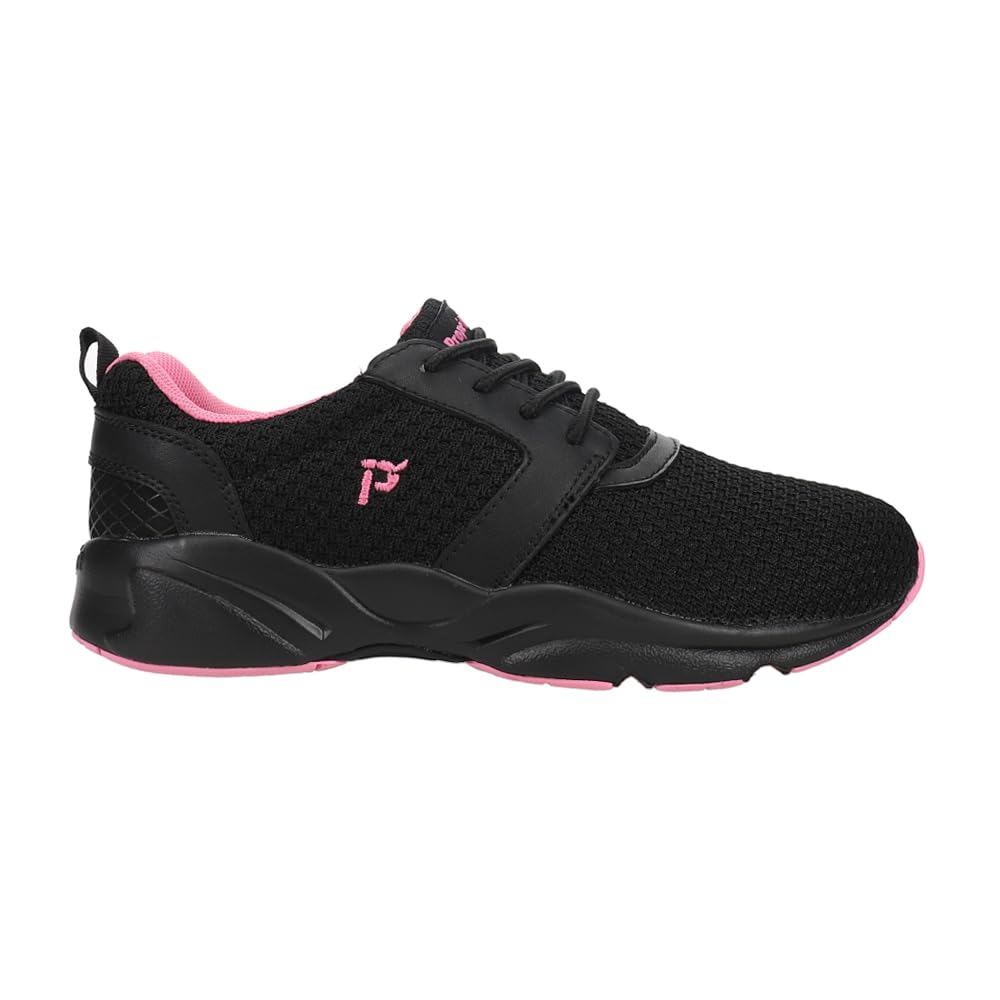 Propét Women's Stability X Walking Sneakers - Comfortable Supportive Shoes for Walking & Daily Wear - Black - Size 11 D - Ideal for Walking, Travel & Work