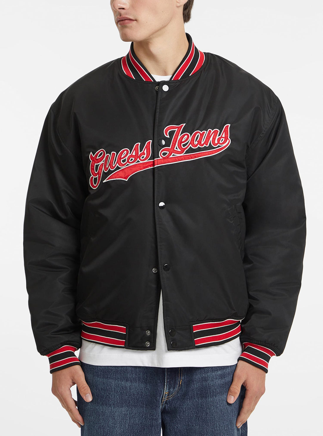 Guess Women's Black Bomber Jacket - Stylish Faux Leather Moto Jacket for Casual Outfits & Night Out | Perfect for Fall & Winter Fashion