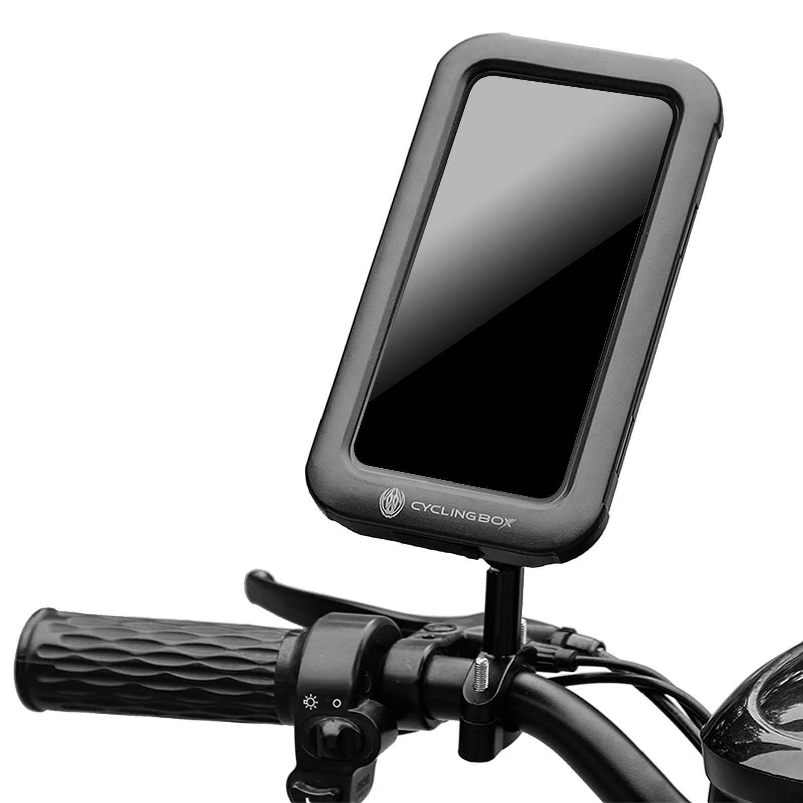 360° Adjustable Bike Phone Mount - Universal Waterproof Touchscreen Phone Holder for Bicycle Handlebars (Fits up to 7