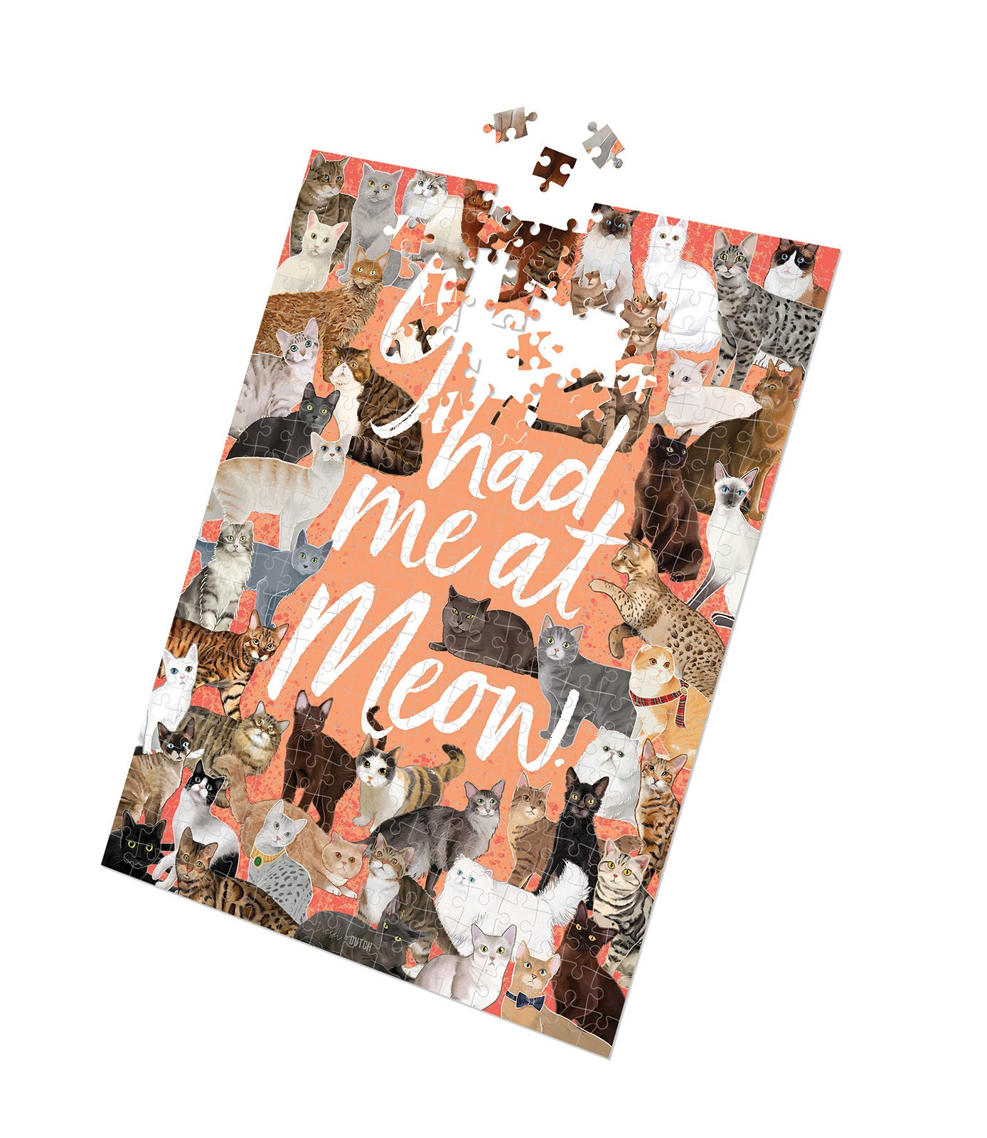 Meow 1000 Piece Cat Themed Jigsaw Puzzle for Adults - Challenging Wall Art Puzzle for Home Decor & Relaxation | Perfect Gift for Cat Lovers & Puzzle Enthusiasts