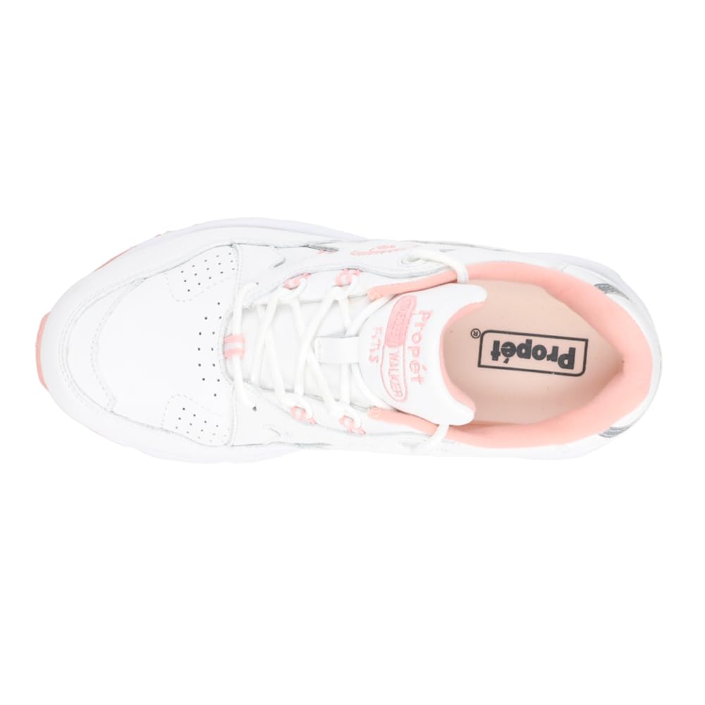 Propet Women's Stability Walker Sneakers - White - Size 12 3E Wide Width - Comfortable Walking Shoes for Women with Arch Support - Perfect for Nurses, Teachers & All-Day Wear