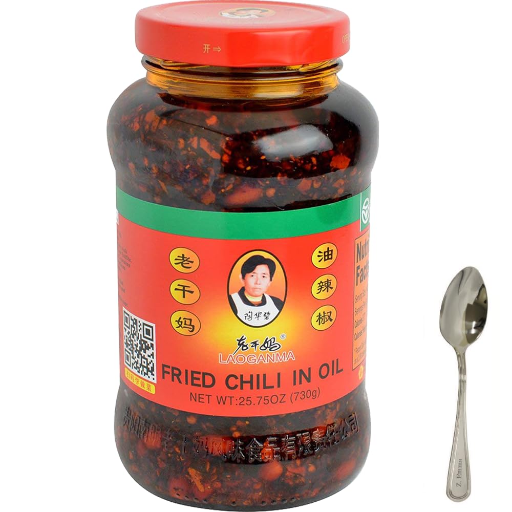 Z. Emma Lao Gan Ma Spicy Chili Crisp Sauce 25.75oz (730g) - Authentic Chinese Chili Oil for Cooking, Stir Fry, Noodles & Rice - Hot & Flavorful Condiment for Asian Cuisine