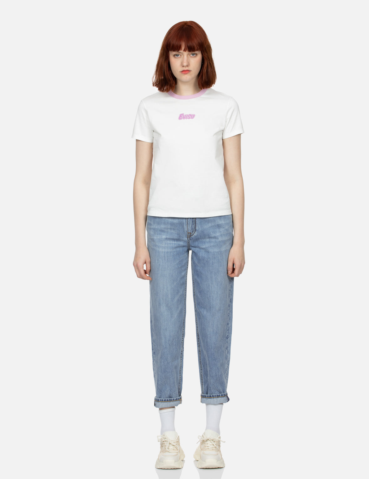 Logo and Takoyaki Daruma Print Regular Fit Ringer T-Shirt - Casual Cotton Tee for Anime Fans & Japanese Streetwear Style | Perfect for Cosplay, Conventions, and Everyday Wear