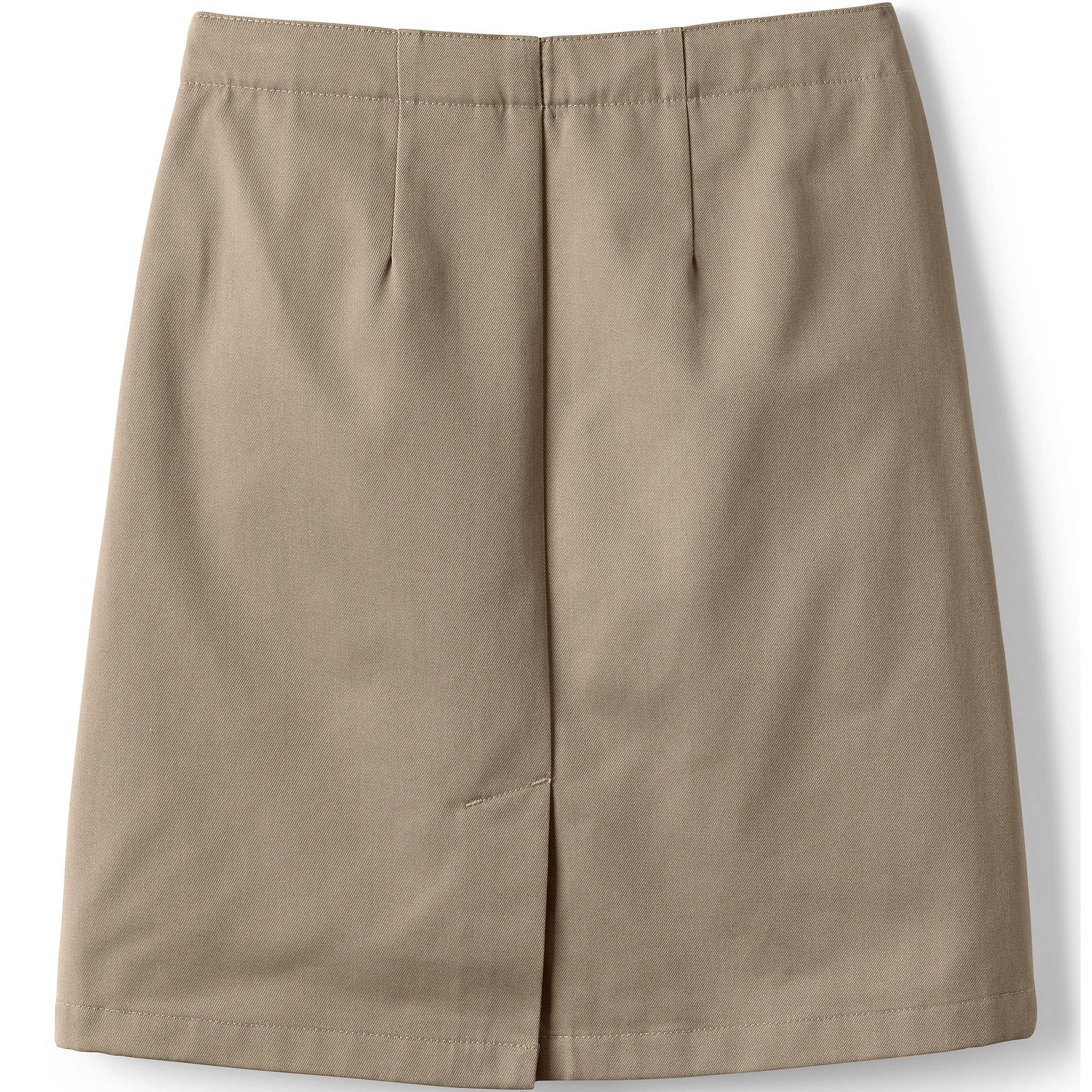 Lands' End School Uniform for Young Women - Comfortable Blend Chino Skort Knee-Length | Perfect for School, Work & Casual Wear