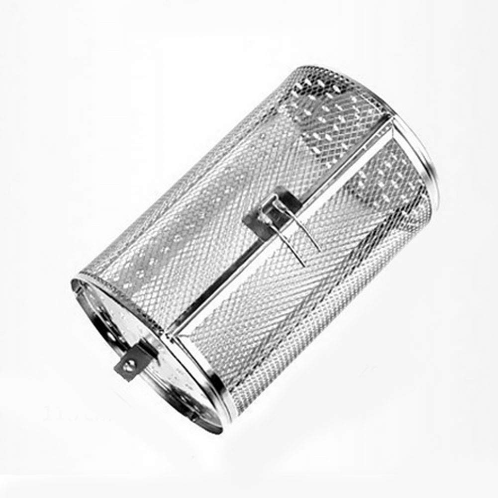 Rotisserie Grill Basket for Vegetables & French Fries - Round Coffee Roaster & Air Fryer Basket for Oven - Perfect for BBQ, Camping & Outdoor Cooking
