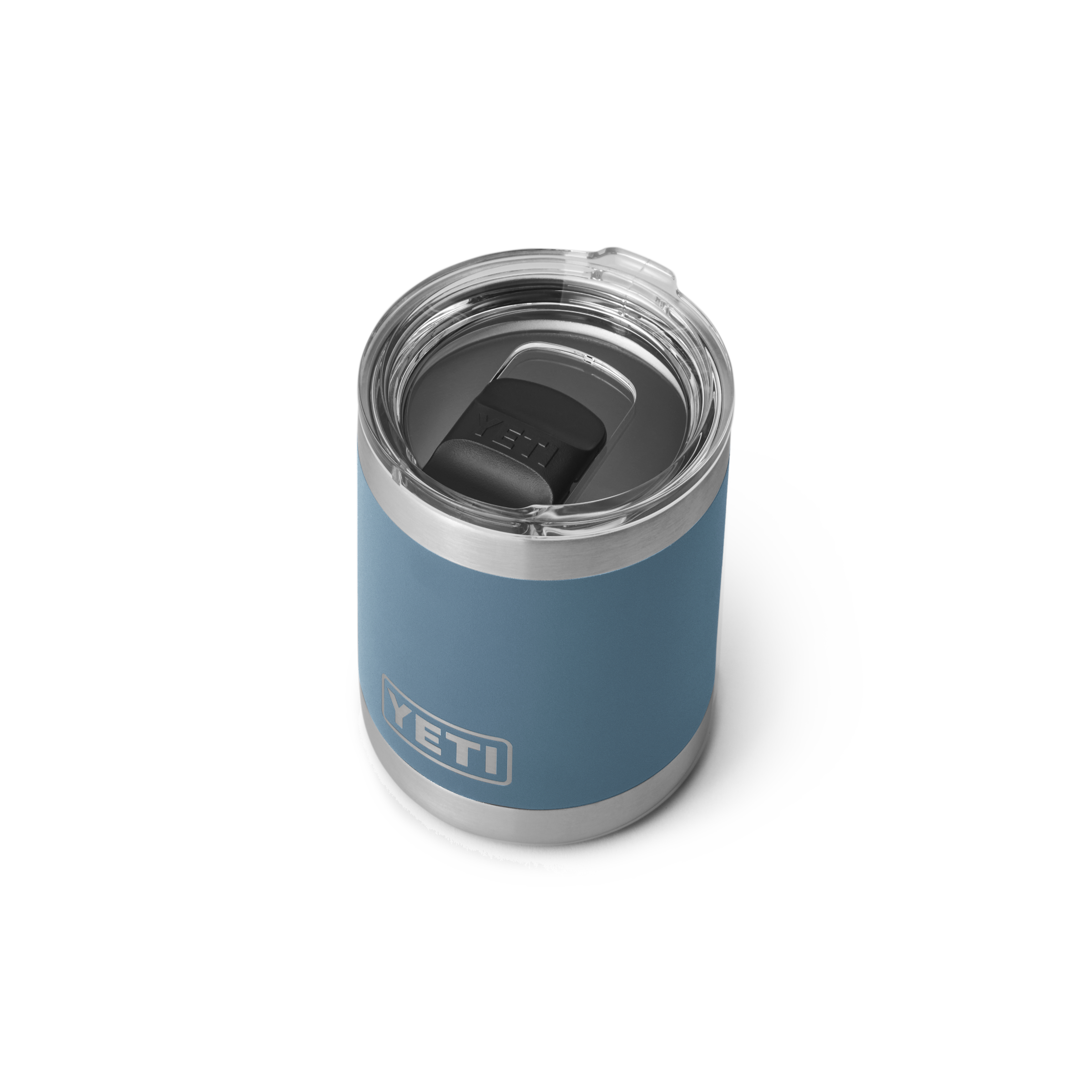 Yeti Rambler 10 oz Lowball Tumbler with Lid - Nordic Blue - Insulated Stainless Steel Cup for Coffee, Tea, and Cocktails at Home or Office