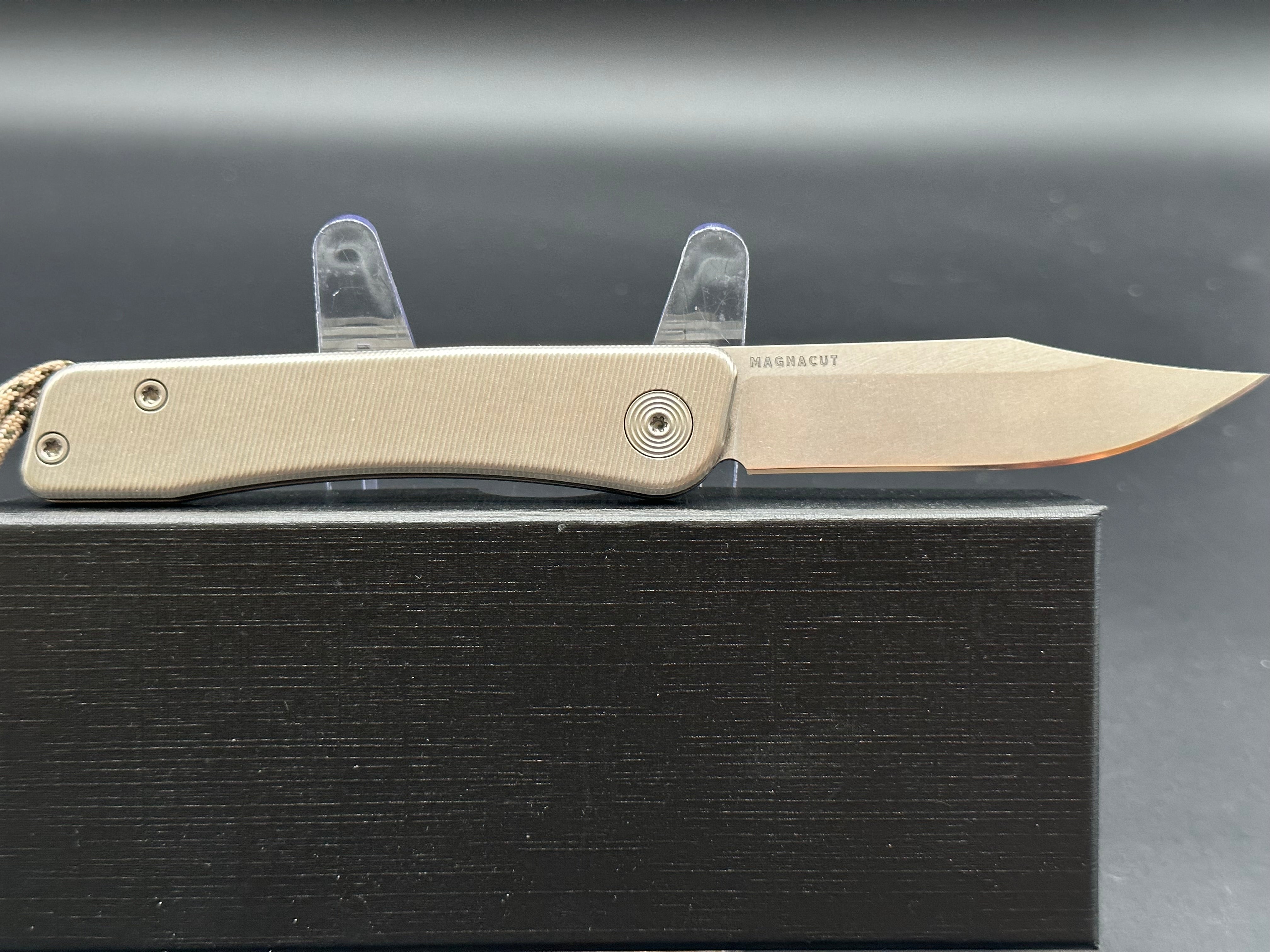 Tactile Knife Co. Bexar - Premium EDC Folding Pocket Knife with Titanium Handle - Perfect for Outdoor, Camping, Hiking & Everyday Carry