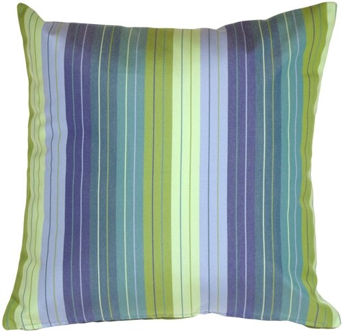 Premium Sunbrella Outdoor Decorative Pillow Set of 2 - 20x20 Inch Waterproof & Fade-Resistant Cushions (Seville Seaside Pattern) - Perfect for Patio, Poolside & Garden Furniture Decor