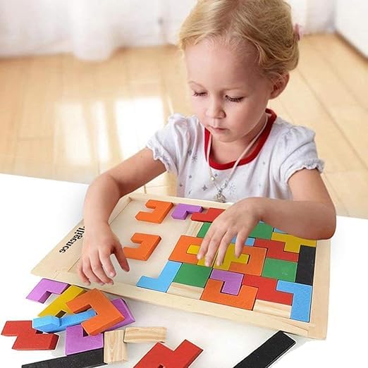 BYTEFUN Wooden Russian Puzzles for Kids Ages 3+ - 40-Piece Montessori Educational Brain Teaser Toy for Boys & Girls | STEM Learning, Birthday Gift, Indoor & Outdoor Play, Travel Activity, Classroom Learning Tool