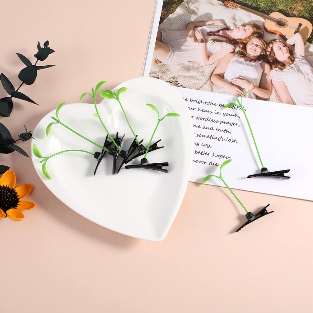 Beaupretty 40Pcs Cute Bean Sprout Hair Clips for Women Girls Kids - Fun Plant Grass Hair Accessories for School, Home, Party & Cosplay - Perfect for Daily Wear, Gifts & Themed Events