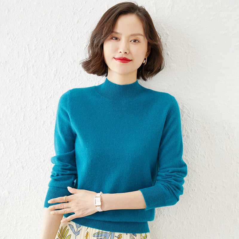 Warm Long Sleeve Pullover Sweater for Women - Cozy Knitwear for Fall & Winter - Perfect for Casual Outfits and Layering