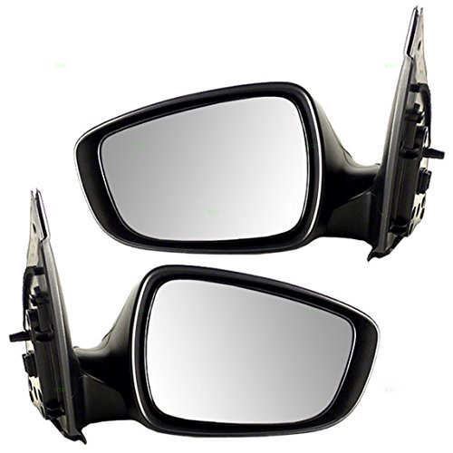 Brock Replacement Power Side View Mirrors for 2012-2017 Hyundai Accent - Driver & Passenger Side Mirrors (Part# 87610-1R210 & 87620-1R210) - Perfect for Road Safety & Blind Spot Visibility