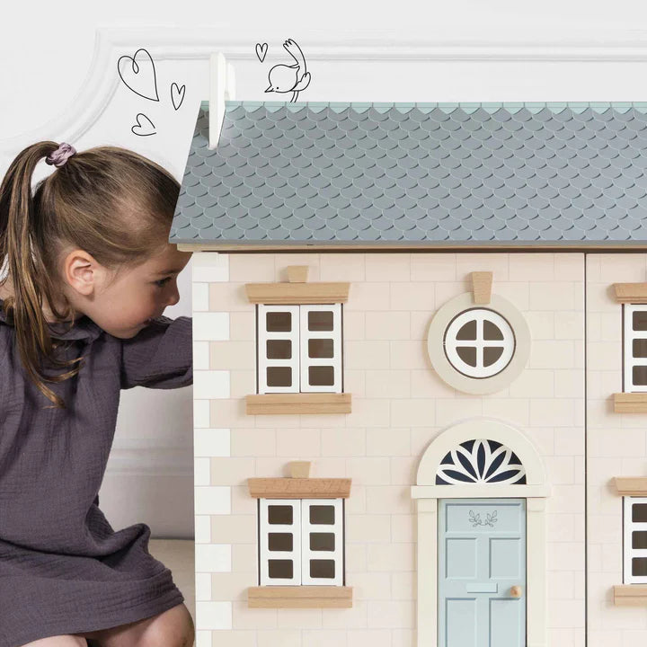 Bay Tree Wooden Dolls House - Handcrafted Wooden Dollhouse for Kids | Perfect for Imaginative Play, Room Decor & Gift Giving
