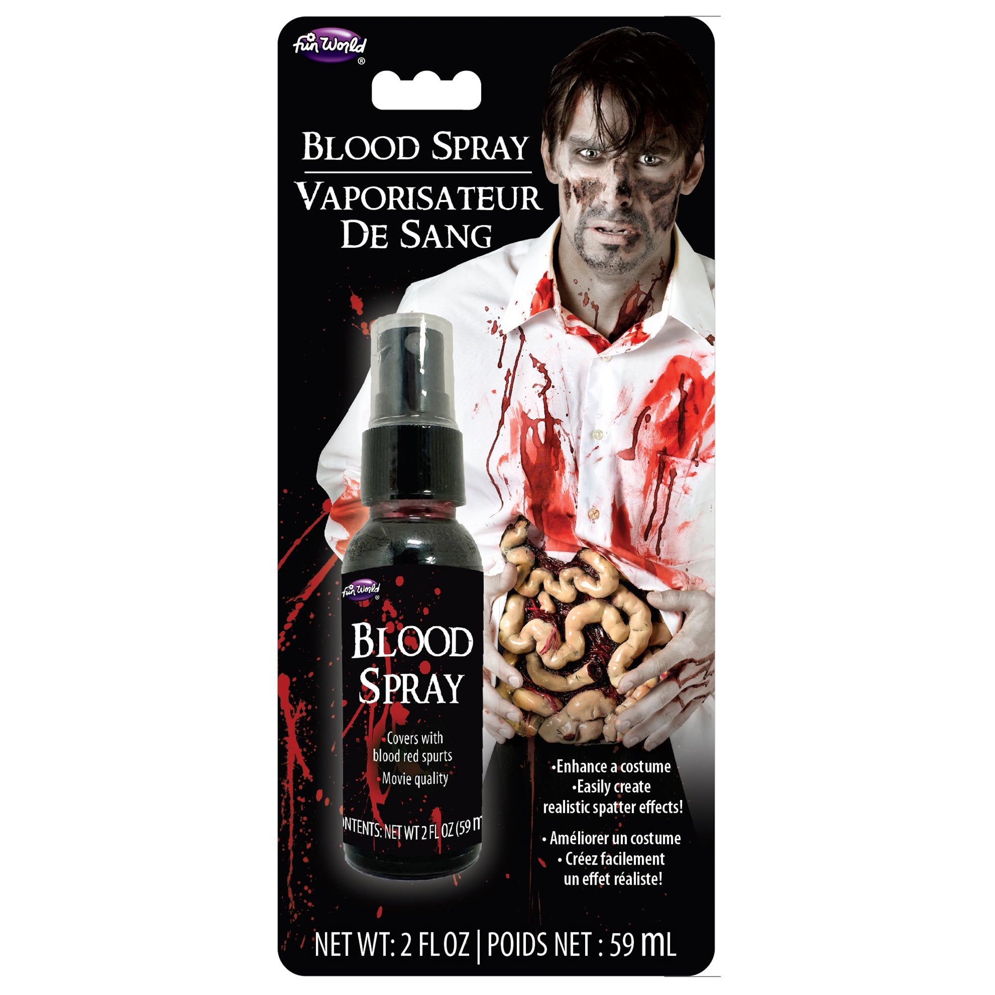 Realistic Blood Spray - 2 Oz Bottle for Halloween, Cosplay & Special Effects | Fake Blood for Costumes, SFX Makeup & Horror Props