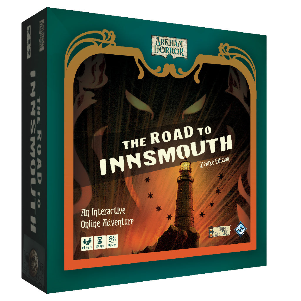 Arkham Horror: The Road to Innsmouth Deluxe Edition Board Game - Lovecraftian Horror Adventure for Game Nights & Parties