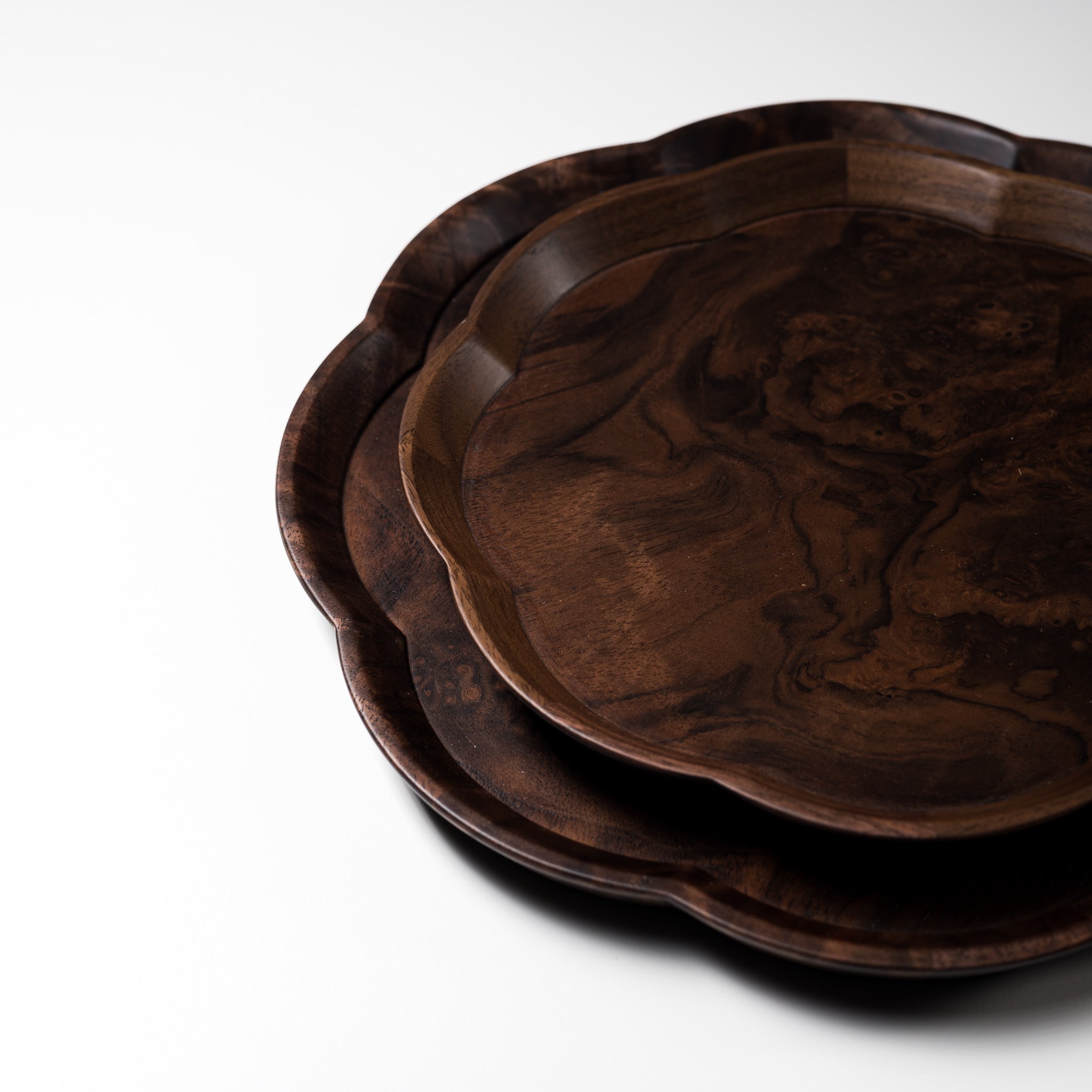 Handmade Premium Dark Brown Walnut Wood Tray - Elegant Serving Tray for Coffee, Tea, and Breakfast in Bed - Perfect for Home Decor and Gift Giving