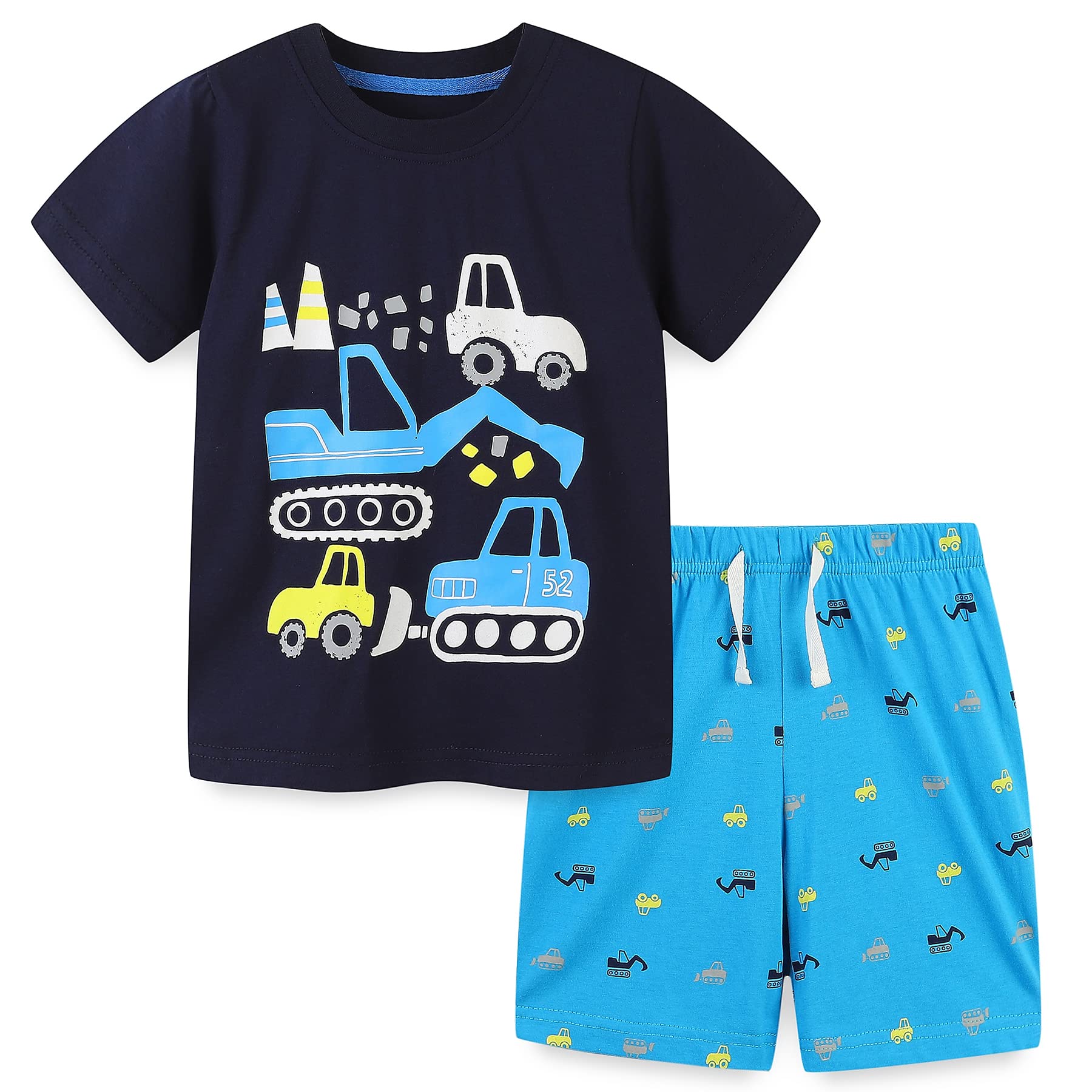 **Boys' Cotton Short Sleeve T-Shirt and Shorts Set - Soft & Breathable Toddler Outfit for Playtime, Summer & Casual Wear**