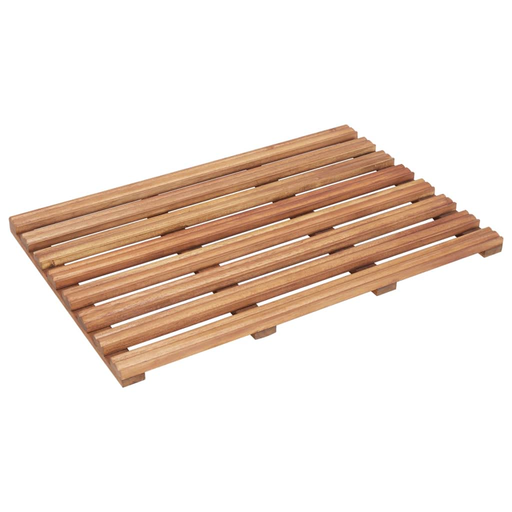 CHARMMA 2-Piece Solid Acacia Wood Bathroom Mats Set (22