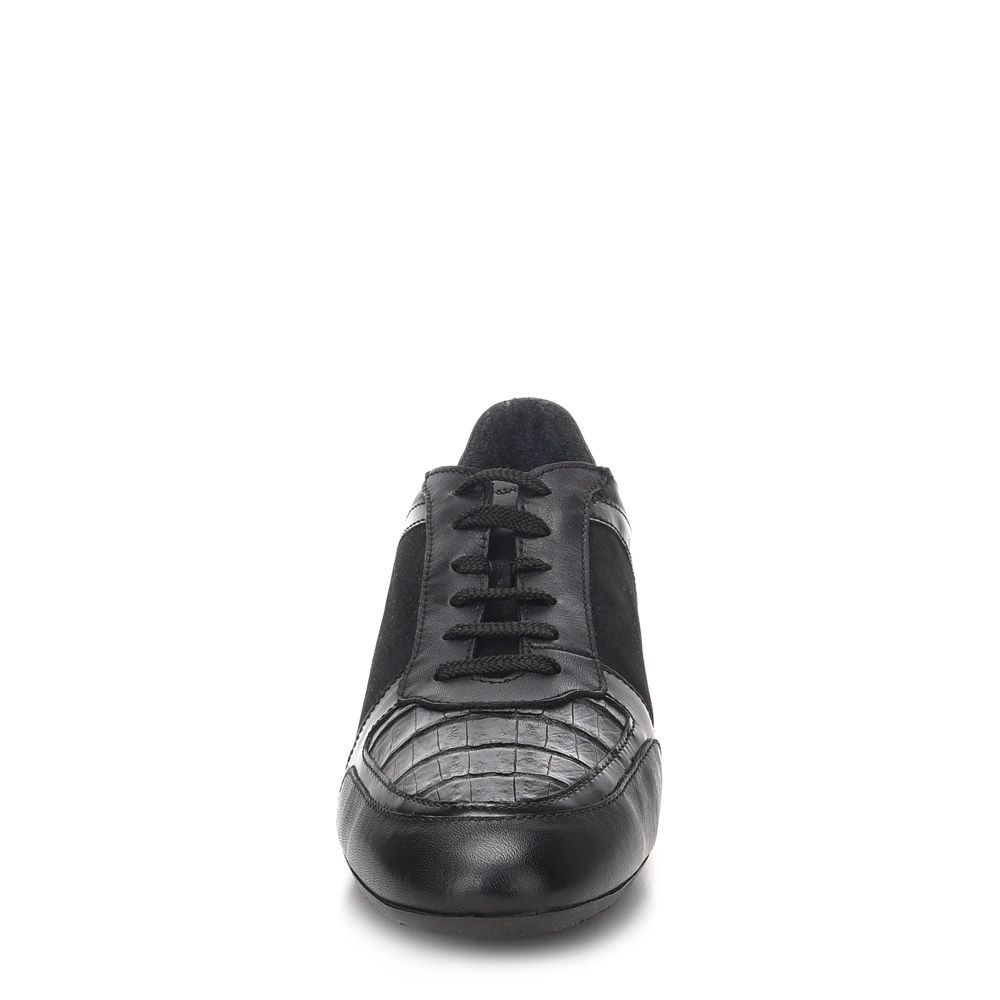 Men's Cuadra Black Casual Fashion Caiman Sneakers - Comfortable & Stylish for Everyday Wear, Work & Outdoor Activities