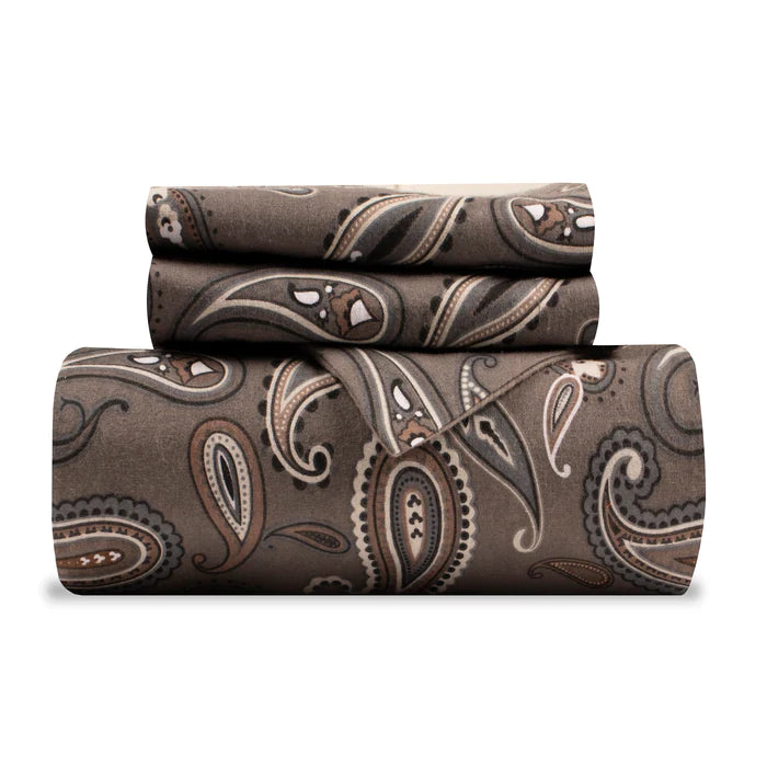 Reversible Flannel Trellis Duvet Cover Set with Pillow Shams - Cozy Winter Bedding for Cold Weather - Perfect for Master Bedroom, Guest Room & Cabin Retreats