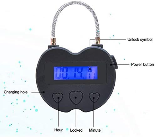 99-Hour Electronic Timer Padlock - USB Rechargeable LCD Display Digital Timer Lock for Lockers, Storage, Gym Bags & Travel (White) - Perfect for Security, Time Management & Temporary Access Control