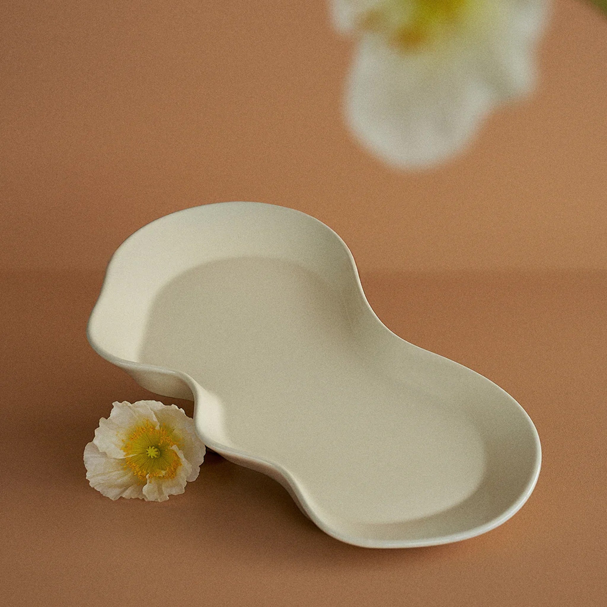 BLACK BLAZE Drift Tray - Ivory Wooden Serving Platter for Charcuterie, Cheese, Appetizers | Elegant Home Decor & Party Entertaining Dish