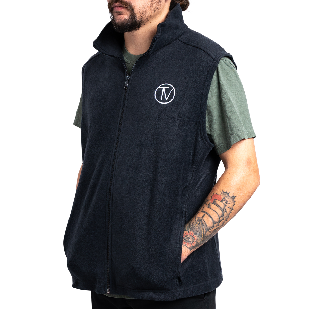Men's TV Fleece Vest - Lightweight Warm Winter Jacket for Outdoor Activities & Casual Wear