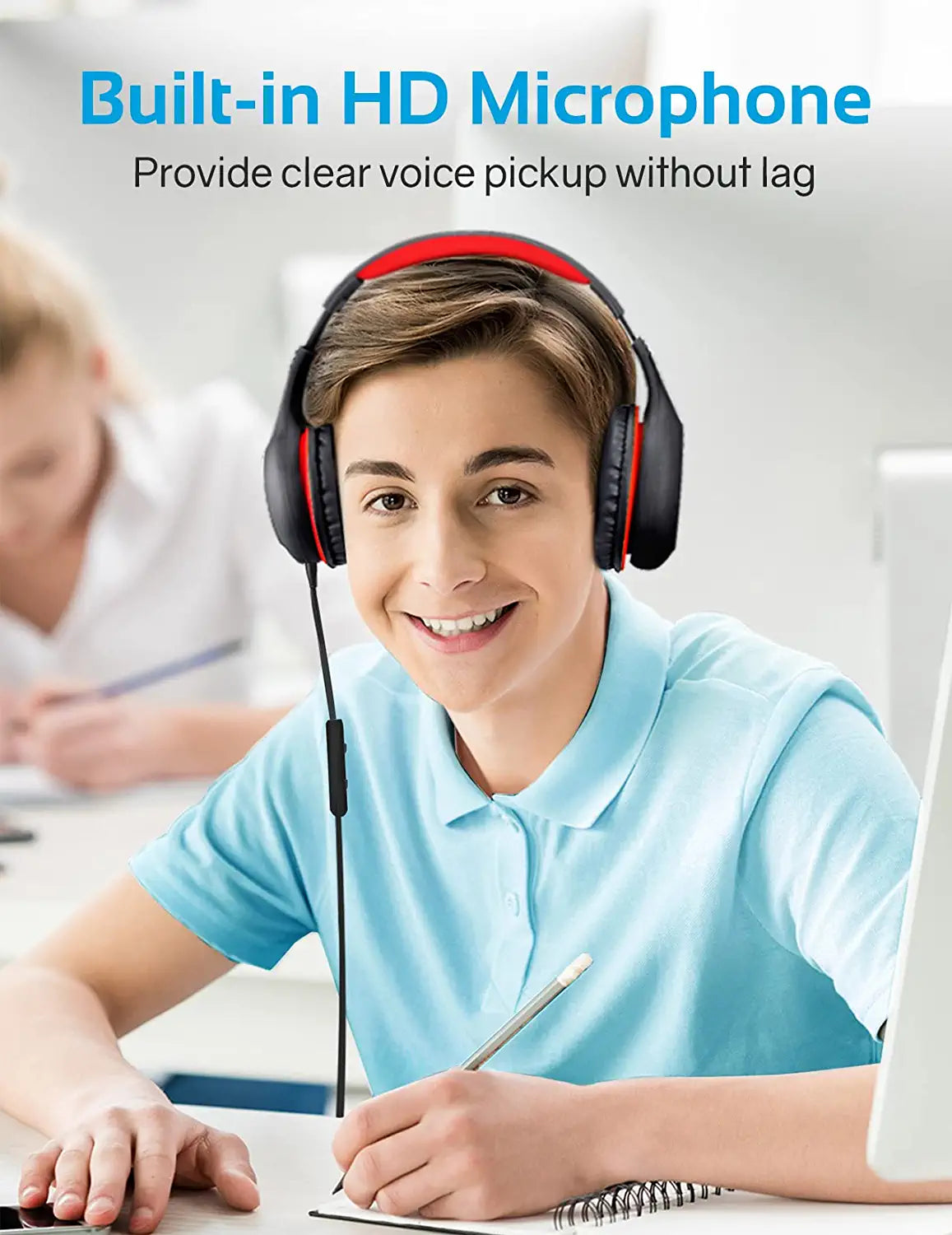 Mpow CH6 Pro Kids Headphones with Volume Limiter - Safe & Comfortable Wireless Bluetooth Headset for Children, Perfect for School, Travel, and Online Learning