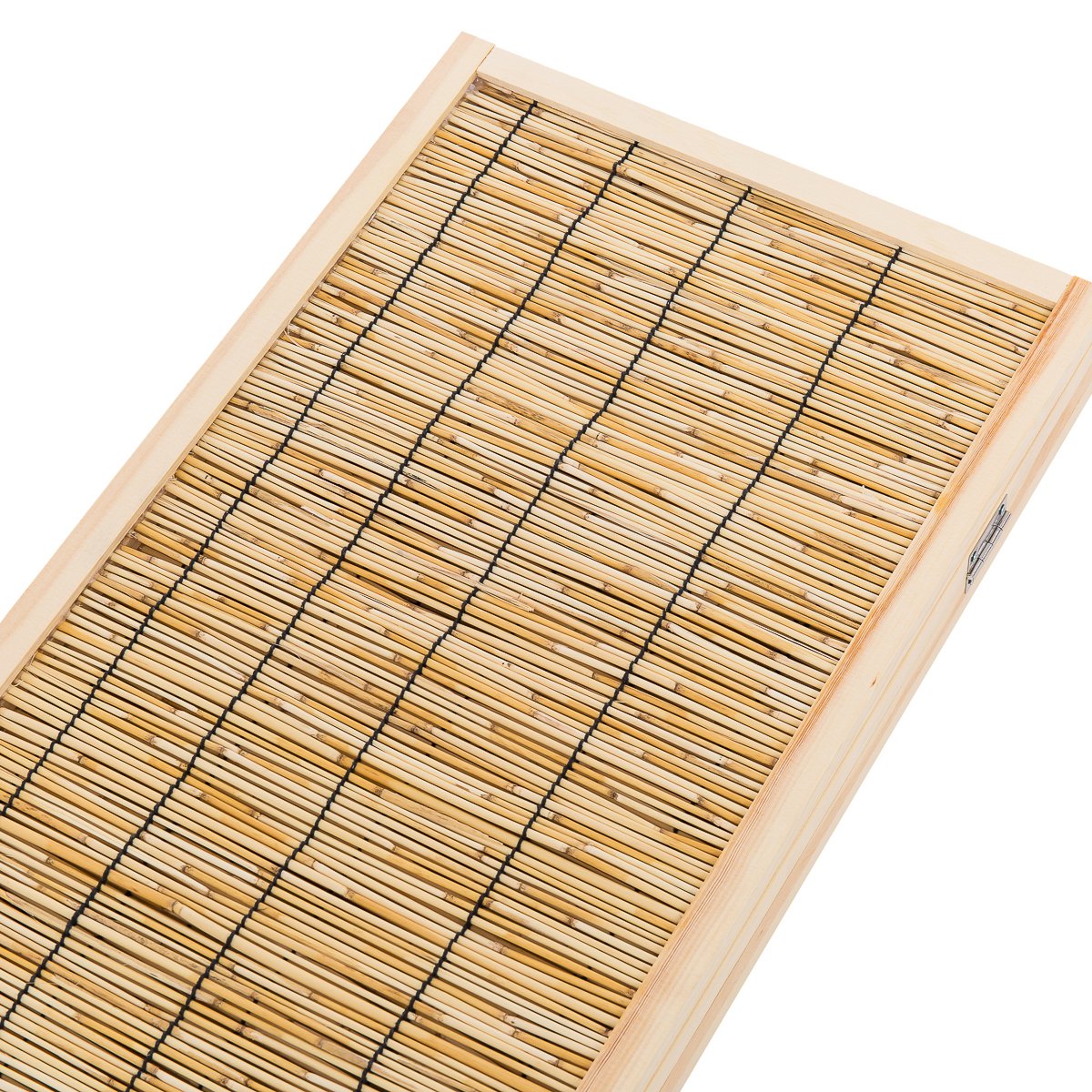 THY COLLECTIBLES 4-Panel Wooden Room Divider - Freestanding Woven Reed Privacy Screen with Hinged Folding Design (Natural Finish) | Perfect for Home Office, Living Room & Bedroom Partition