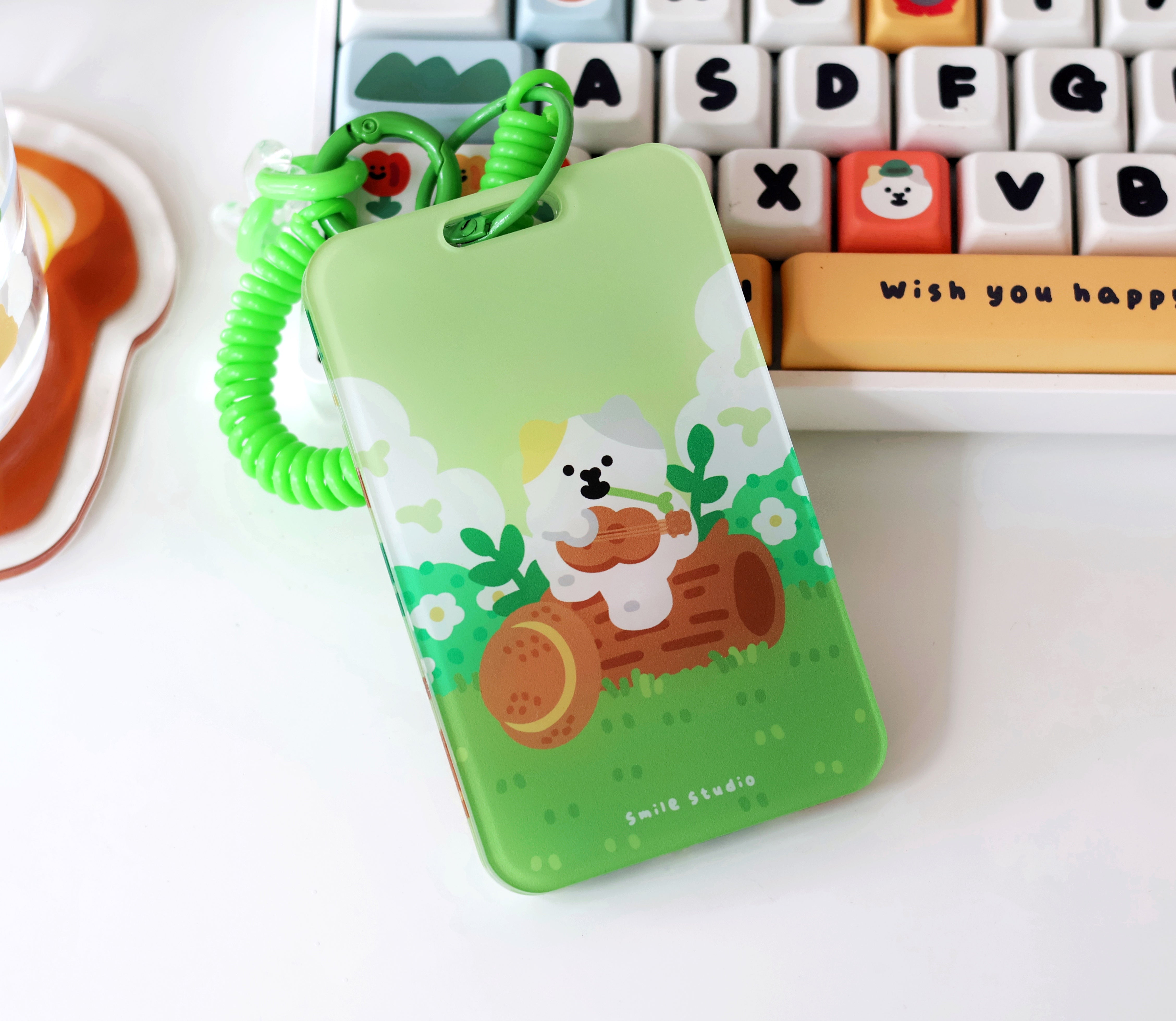 MeMe Cat in Spring Card Holder - Cute Cat Design Wallet for Credit Cards & ID - Perfect for Everyday Use, Travel, and Gifts