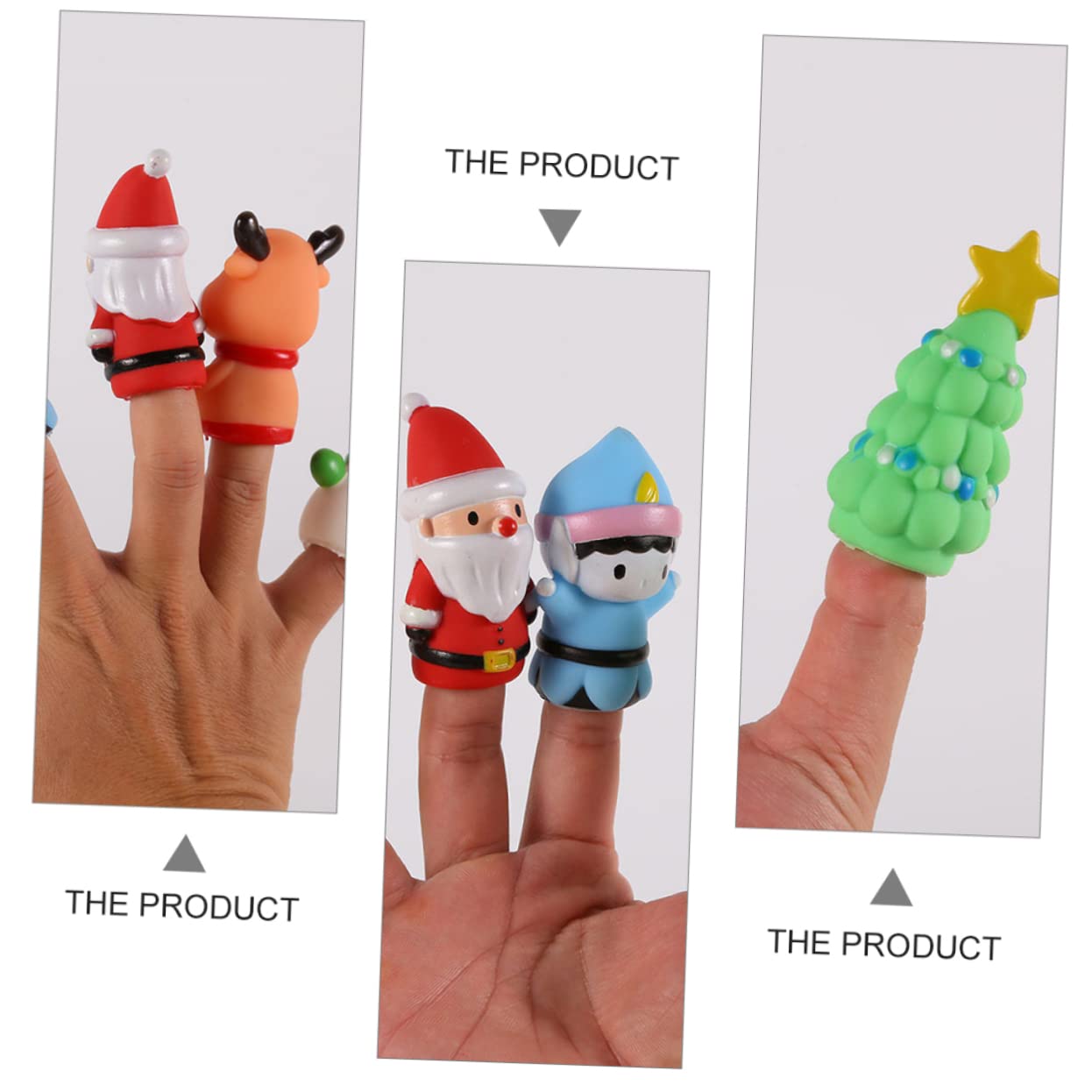BCOATH 5-Piece Christmas Finger Puppet Set - Interactive Holiday Finger Toys, Festive Mini Plush Puppets for Kids | Perfect for Storytelling, Christmas Plays & Family Fun