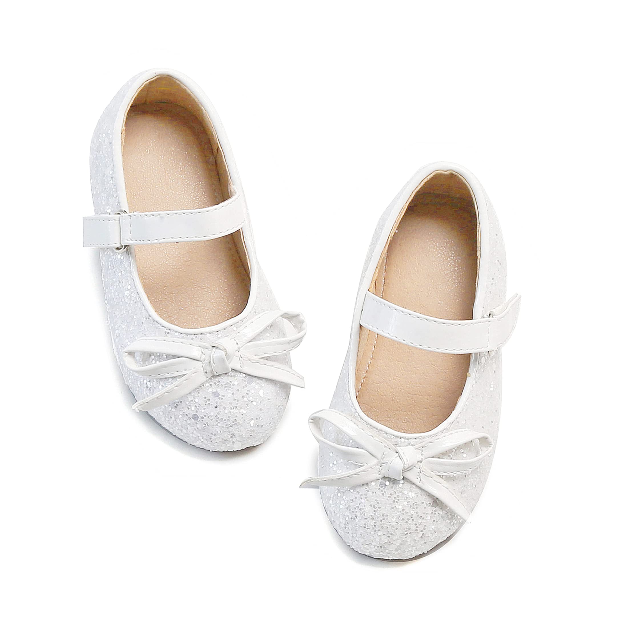 THEE BRON Toddler Girls Mary Jane Flats - Cute Ballerina Dress Shoes for Little Girls - Perfect for Weddings, Parties & Special Occasions