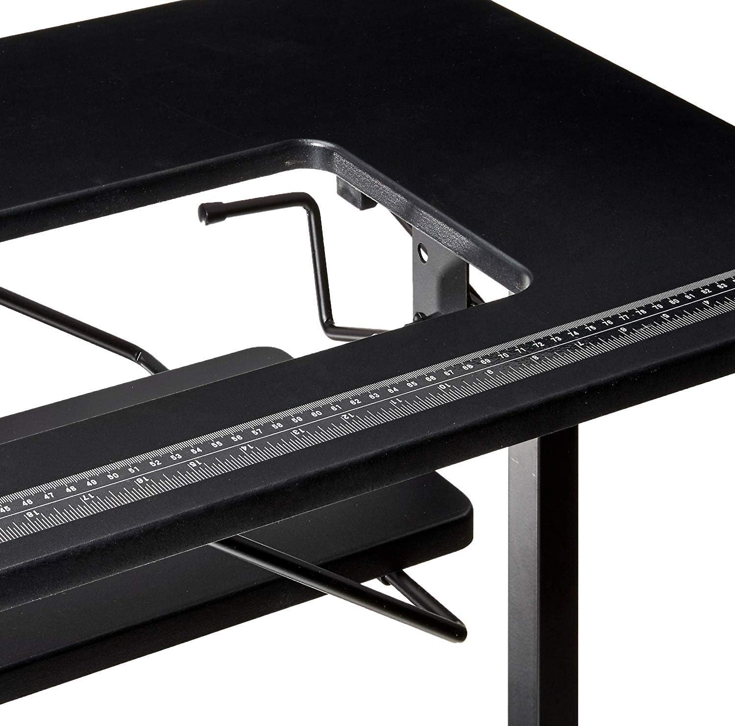 Portable Folding Sewing Table with Steel Legs - SewStation 101 Compact Sewing Desk for Quilting & Crafts, Black | Perfect for Home, Travel & Small Spaces