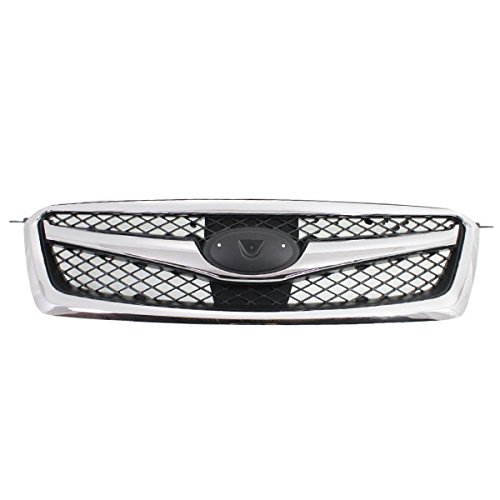 Chrome & Black Plastic Front Bumper Grille Assembly for 10-12 Subaru Legacy Sedan | Durable Replacement Grill for Enhanced Style & Protection | Perfect for Upgrades & Customization