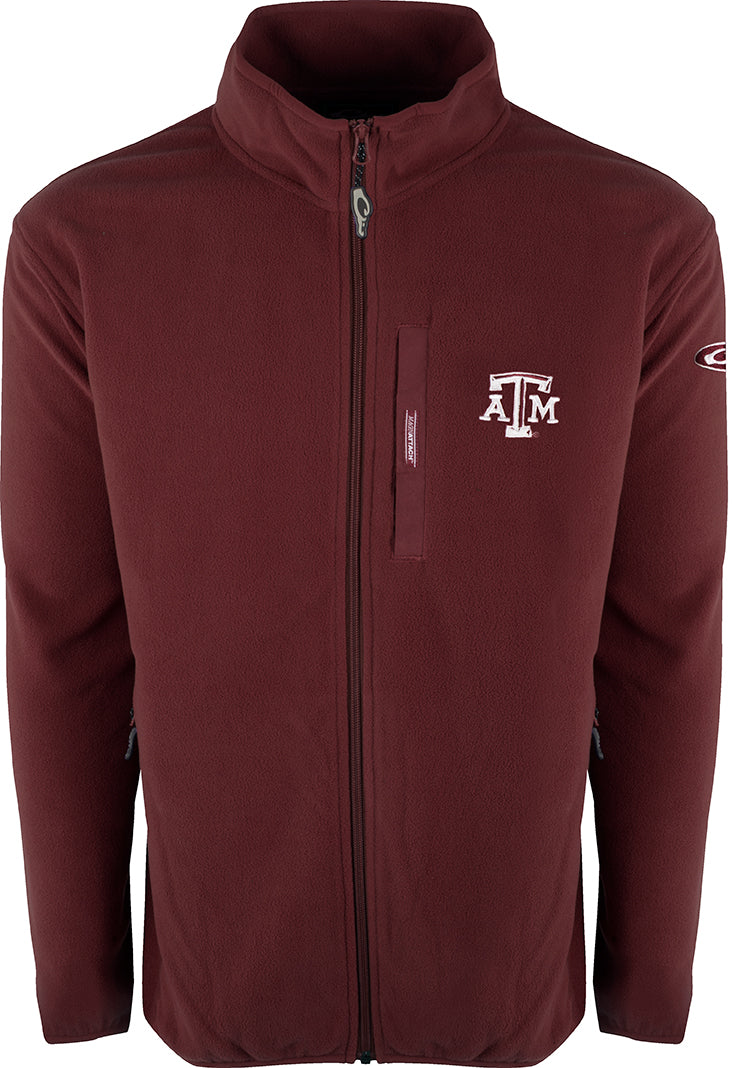 Texas A&M University Full Zip Fleece Jacket - Warm & Comfortable College Hoodie for Men & Women - Perfect for Campus, Tailgating, and Outdoor Activities