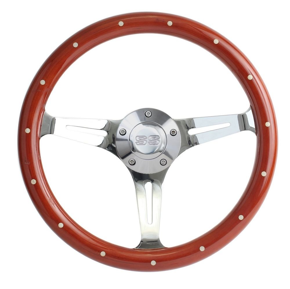 1967 Camaro Mahogany & Chrome Steering Wheel 15
