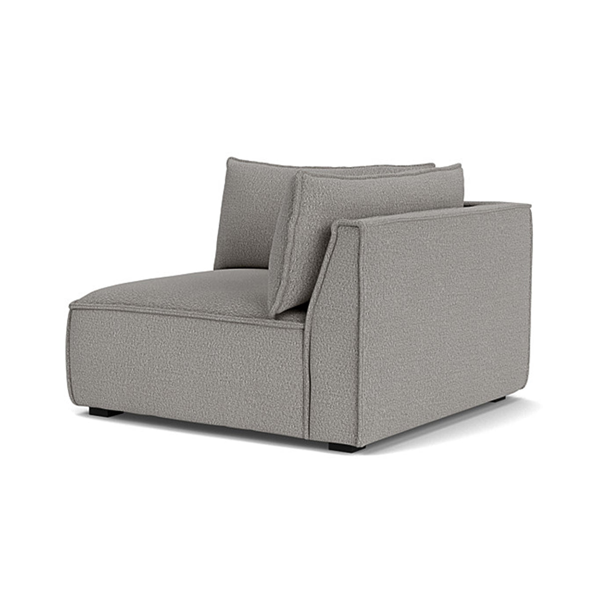 Daphne Boucle 1-Seater Left Corner Modular Sofa - Modern L-Shaped Sectional Couch for Small Spaces, Living Room & Apartment Decor