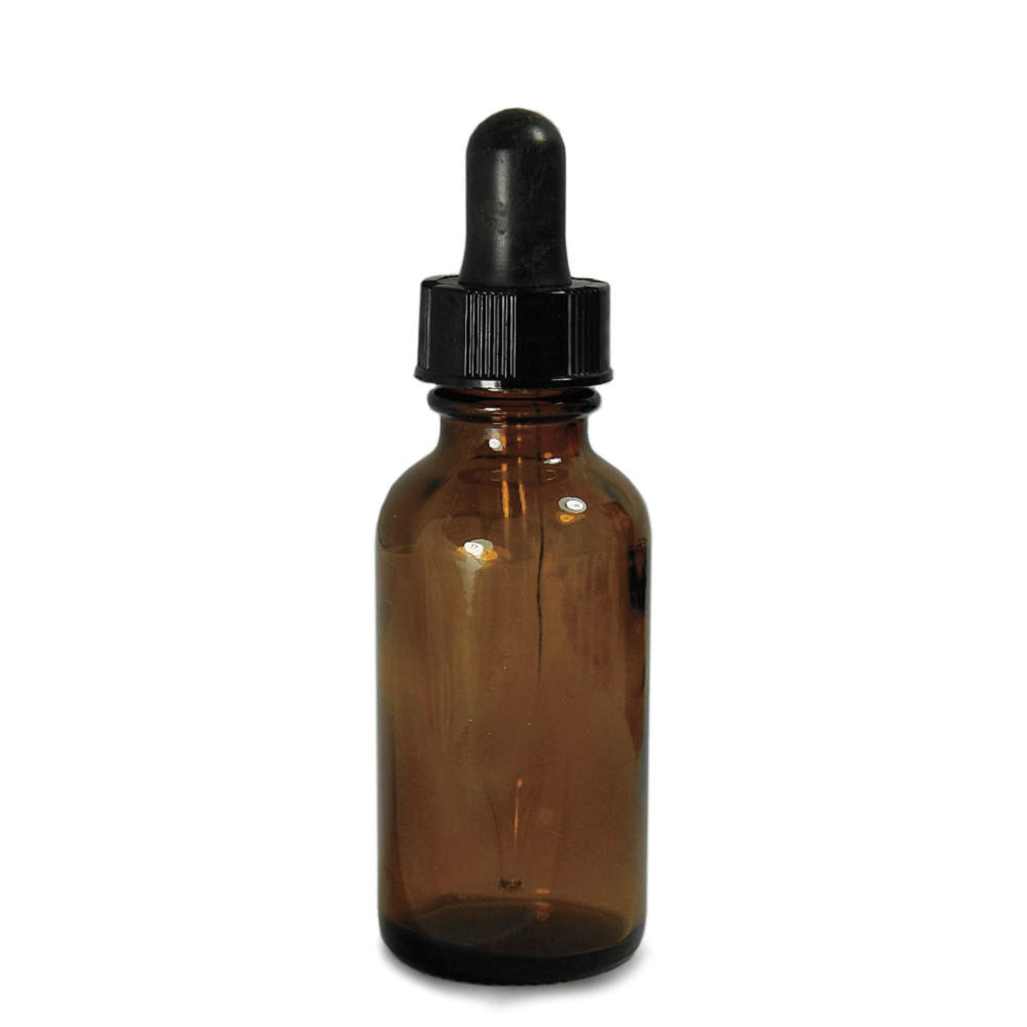 60mL (2oz) Amber Glass Dropper Bottles - Round with Glass Dropper - Pack of 24 - Essential Oil Bottles, DIY Skincare, Herbal Tinctures & Liquid Supplements