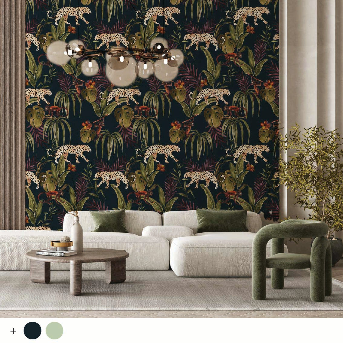 Monkey Business Wallpaper Sample - Peel & Stick Removable Wallpaper for Nursery, Kids Room, and Home Decor