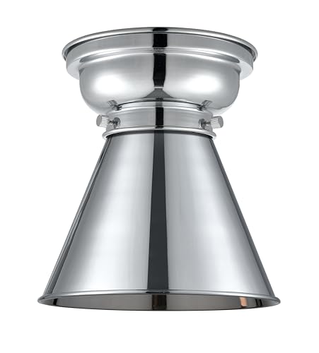 Innovations 623-1F-PC-M13-PC 8 Inch Flush Mount Ceiling Light Fixture - Polished Chrome Finish, Modern Appalachian Design - Perfect for Bedroom, Hallway, or Entryway Lighting