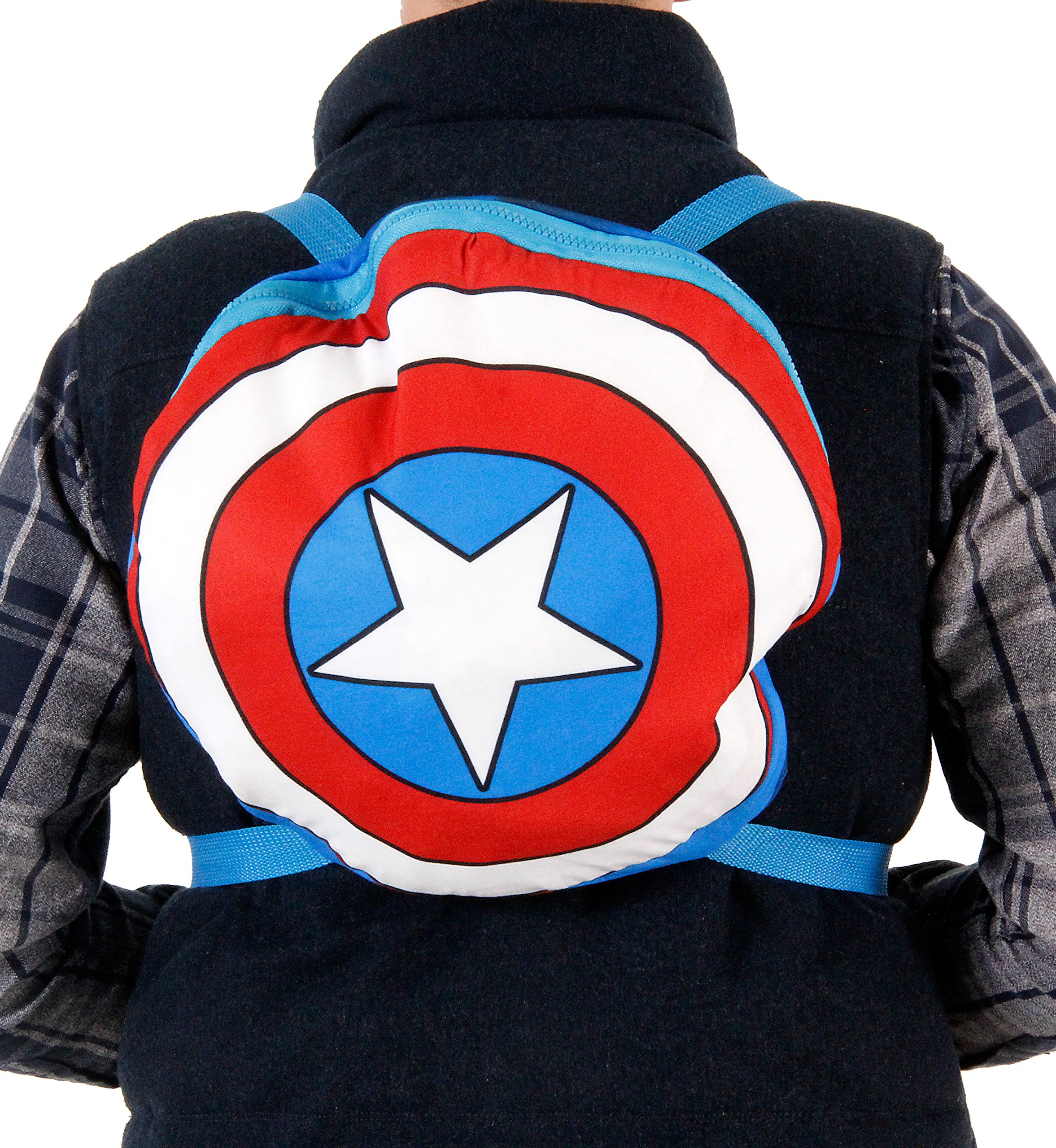 Captain America Fleece Zip Hoodie with Backpack - Marvel Superhero Cosplay & Casual Wear for Men & Women - Perfect for Halloween, Comic Con & Everyday Fashion