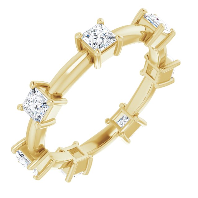 1.26 Carat Princess Cut Diamond Eternity Band Ring for Women - Perfect for Weddings, Anniversaries & Special Occasions