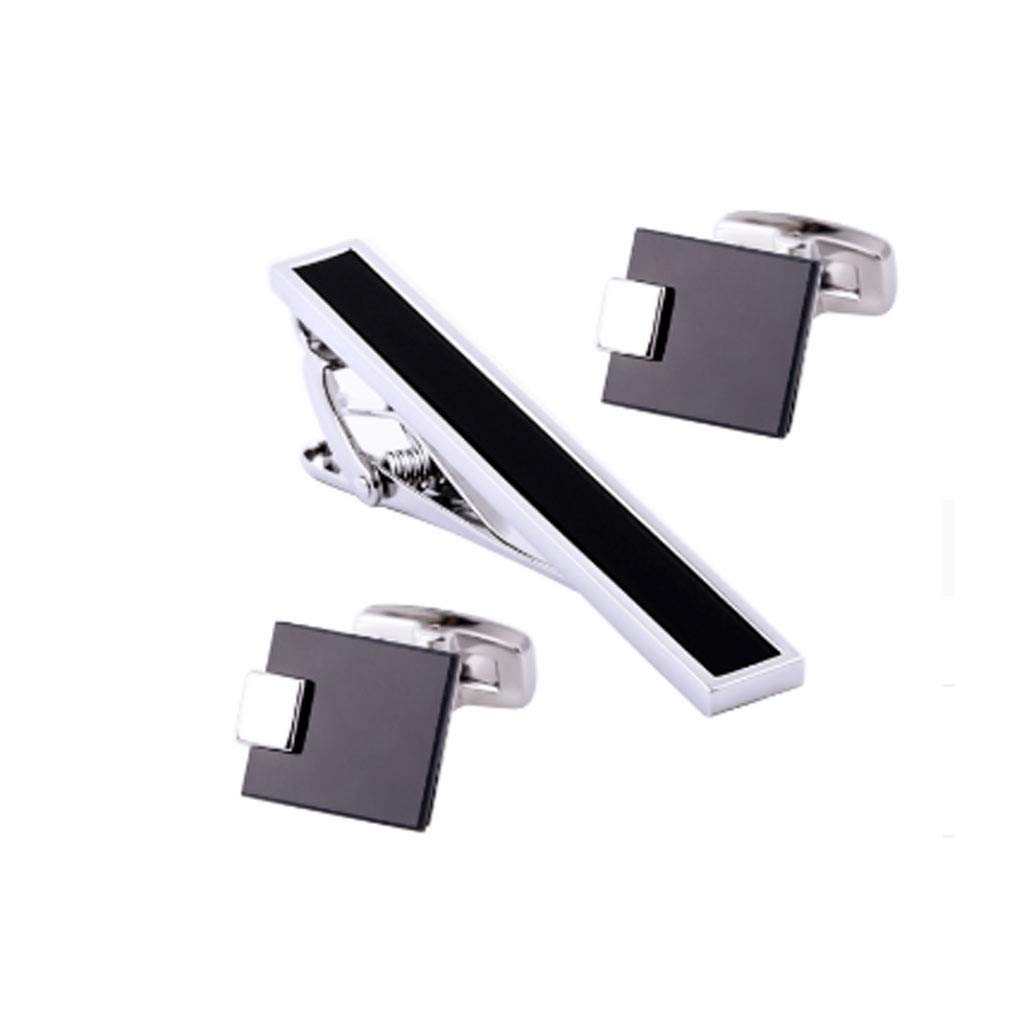 Stylish Men's Shirt Tie Clip & Cufflinks Set - Professional Suit Accessories for Formal Events, Weddings & Business Meetings