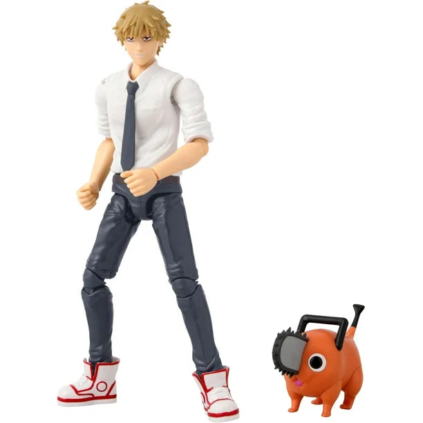 Denji & Pochita Action Figure - Anime Heroes 37027 Chainsaw Man Collectible Toy for Fans, Display & Gift Giving