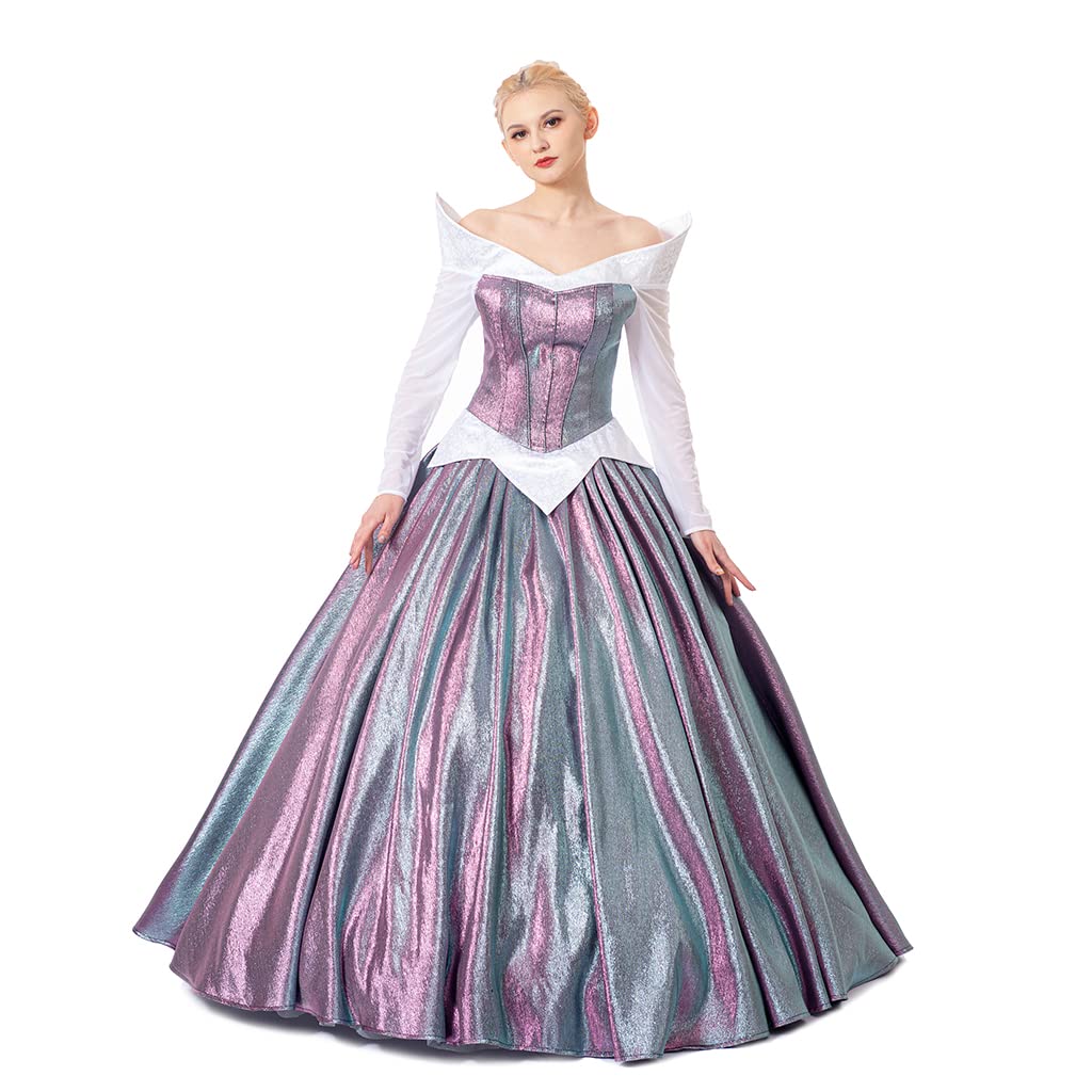 iSHOWcos Color Changing Aurora Princess Dress - Halloween Costume, Cosplay Outfit, Party Dress for Women & Girls - Perfect for Halloween, Cosplay Events, Themed Parties & Dress-Up Play
