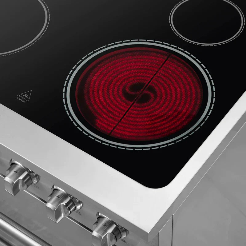 FORNO Galiano 30 Inch Electric Range with Convection Oven - Stainless Steel Built-in Stove FFSEL6083 30 - Perfect for Modern Kitchens & Home Cooking