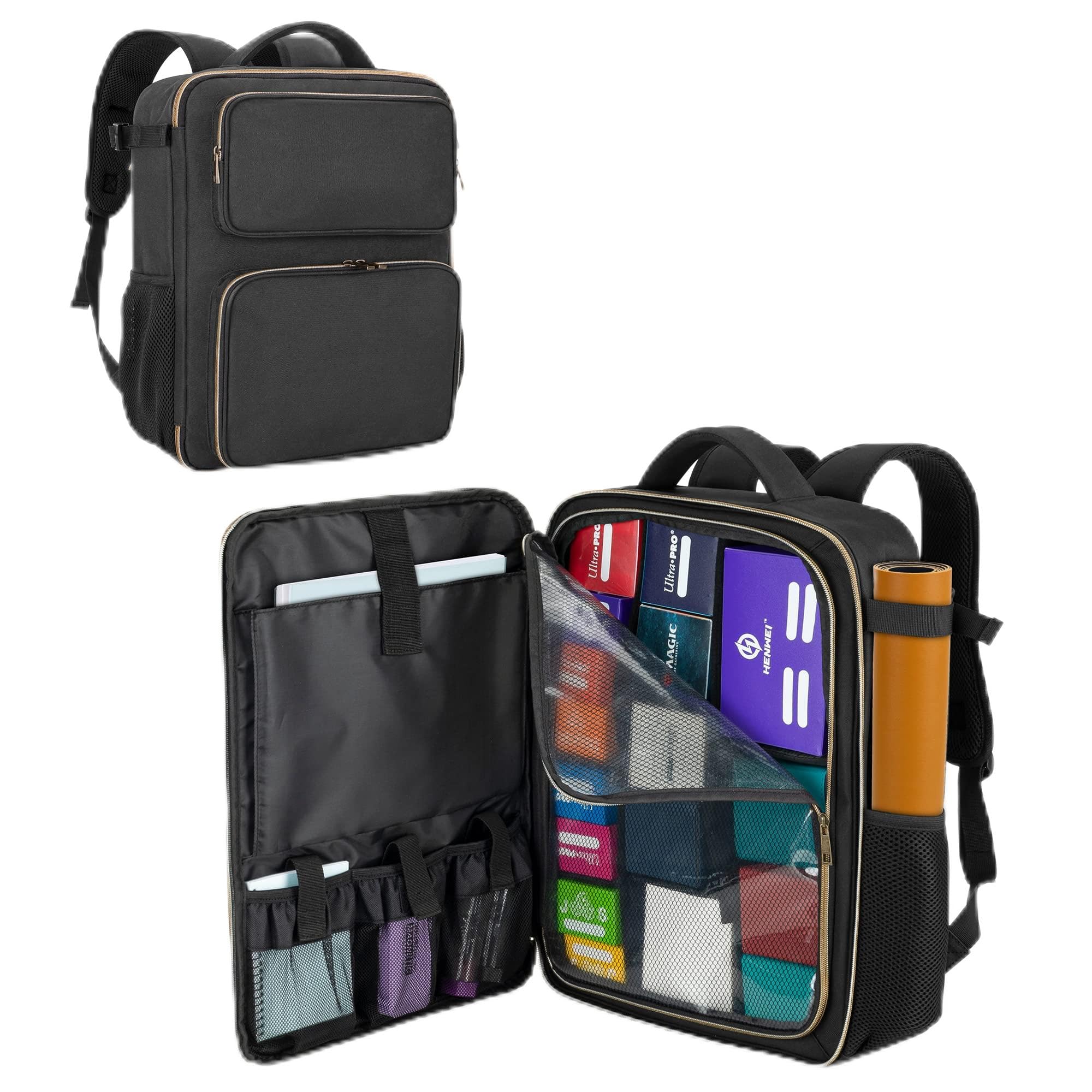 Trunab 3900-Card Game Storage Backpack - Holds Unsleeved/Sleeved Cards, Deck Boxes & Playmats - Patented Design for MTG, Cards Against Humanity & Board Games - Perfect for Game Nights & Conventions